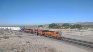 EB BNSF Domestic Intermodal Train At Hodge Ca bigbossrailfanner [upl. by Arabele724]