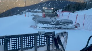 20230210 Piste Basher ride at Bergeralm [upl. by Dnomar]