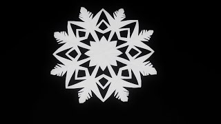 How to Make a Simple and Easy Paper Cutting Snowflake  Design Christmas Window Decoration 807 [upl. by Nahgam388]