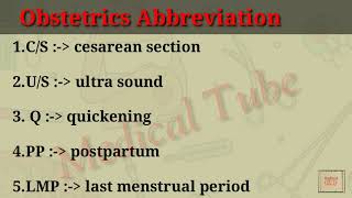 Obstetrics Terminology And Abbreviations  Abbreviation Commonly used in Obstetrics [upl. by Leibman]