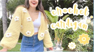 Crochet Cardigan  Crochet Sweater Tutorial [upl. by Ynnob477]