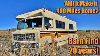 Will This 1977 Winnebago Run And Drive 400 Miles After 20 Years Abandoned [upl. by Boote]