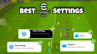 Efootball Best Settings🤯 Efootball 2024  Tips And tricks  Efootblla game settings  pes  Zenor [upl. by Lelith]