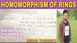 Homomorphism of rings in hindi 🔥🔥 [upl. by Atelokin322]