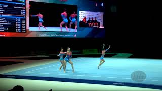 United States USA  2018 Acrobatic Worlds Antwerpen BEL  Dynamic Womens Group [upl. by Nomor]