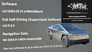 Tesla Cybertruck Software Firmware Update 20243315 Full SelfDriving FSD v12552 Gone Wrong [upl. by Holms]