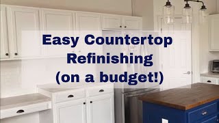 Easy Countertop Refinishing on a Budget [upl. by Mailand867]