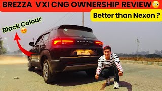 BREEZA VXI CNG BLACK COLOUR REVIEW 🔥  MILEAGE  FEATURES [upl. by Venetia]