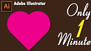 QUICKER way to Create Heart Shape in Illustrator  Heart Shape Design [upl. by Mccormac]