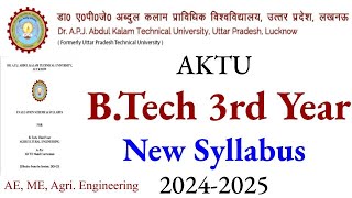 AKTU BTech New Syllabus AE ME and Agri Engineering aktu btech syllabus 20242025 aktu syllabus [upl. by Ariom]