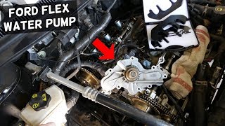 FORD FLEX 35 WATER PUMP LOCATION REPLACEMENT EXPLAINED [upl. by Goldberg]