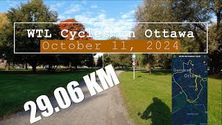 WTL Cycles 29 KM in Ottawa October 11 2024 4K ottawa bike cycling [upl. by Gannes]