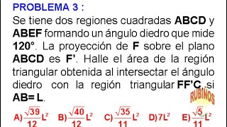 Problema 3 Geometría descriptiva ángulos diedros [upl. by Ilocin]