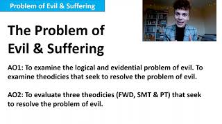 PROBLEM OF EVIL amp SUFFERING A LEVEL RELIGIOUS STUDIES  AQA [upl. by Any]