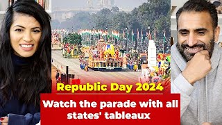 Republic Day 2024 Watch the parade with all states tableaux REACTION [upl. by Saltsman231]