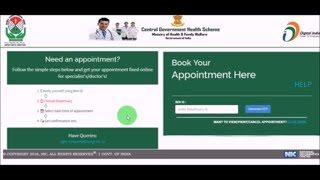 How to Book CGHS Online Appointment BookingCGHS Beneficiaries ऑनलाइन बुक करो Appointment [upl. by Owiat]