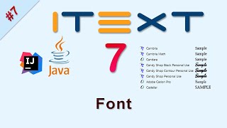 7 Adding Font in PDF  iText Java [upl. by Naryb]