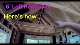 How to Maximize Tiny House Loft Size Maximize Loft Headroom in Tiny House [upl. by Naivaj15]