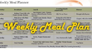 Weekly Meal Planner 1  Ohoy Cooking [upl. by Ailices]