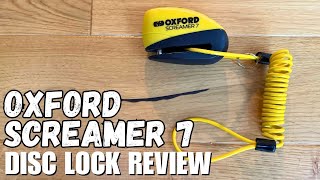 Oxford Screamer 7 Alarm Disc Lock  REVIEW [upl. by Plumbo]