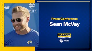 Sean McVay Talks Sony Michel Retiring amp Stetson Bennetts Performance At Training Camp [upl. by Sand]