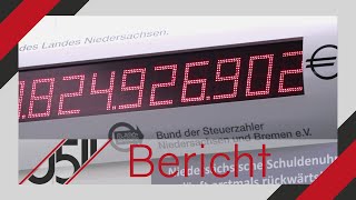 Richtungswechsel Schuldenuhr im Niedersächsischen Landtag läuft zum ersten Mal rückwärts [upl. by Yancey]