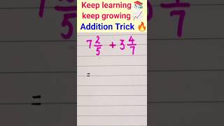 Addition of Mixed Fractions  Maths Tricks studywithjyoti [upl. by Dyer]