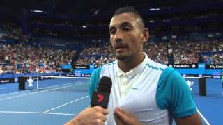 Nick Kyrgios oncourt interview RR [upl. by Sedberry]