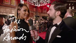 Jourdan Dunn Red Carpet Interview  British Fashion Awards 2015 [upl. by Warton]