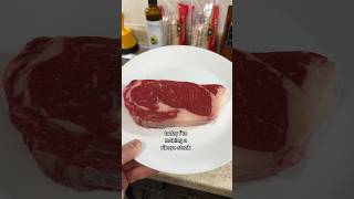 Cooking a ribeye steak in a castiron skillet cooking steak recipe [upl. by Rubel]