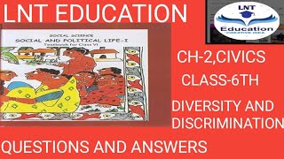 NCERT CLASS6TH CIVICS QUESTION AND ANSWER DIVERSITY AND DISCRIMINATION [upl. by Anahpets]