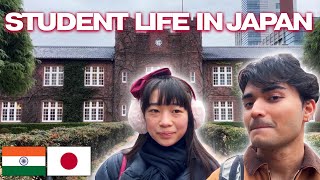 My University in Japan Campus Tour  Indian Student in Japan VLOG ENG SUB [upl. by Lasser]