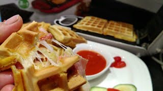 gaufre salé 👌كوفراو وافل مالح ومقرمش بحشوة سهلة ولذيذة وطبعا سريعة😉 [upl. by Ingelbert50]