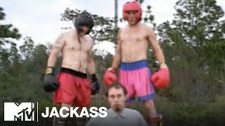 Stilt Boxing ft SteveO amp Ryan Dunn 2001  Jackass [upl. by Ahseyk]