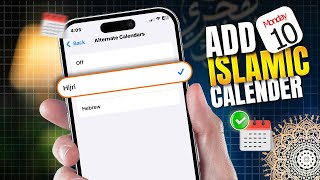 How to Set Up an Alternate Islamic Calendar on iPhone  Activate Hijri Calendar on iPhone [upl. by Aidualc815]