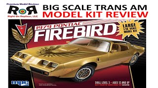 1979 Pontiac Firebird 116 Scale MPC 862 Model Kit Build amp Review [upl. by Dlawso]