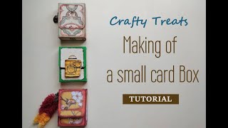 DIY Make Your Own Mini Card Box [upl. by Yablon]