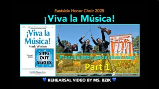 Viva La Música  Part 1 with Pronunciation Guide [upl. by Nohsram678]