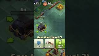 UPGRADING GEM MINE💎 youtubeshorts gaming clashofclans supercell subscribe viralshorts [upl. by Kessel497]