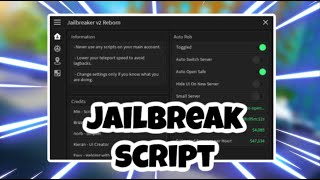 NEW Jailbreak Script  Infinite Money  Auto Rob  Auto Crates  AND MORE  PASTEBIN [upl. by Rosenberg]