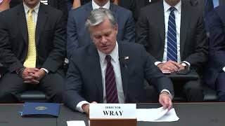 Chris Wray testimony  FBI director speaks about Trump assassination attempt before Congress [upl. by Niamjneb511]