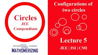 Circles  Lecture 5  JEE Compendium  Advanced  Mains  Configurations of two circles [upl. by Leugar]