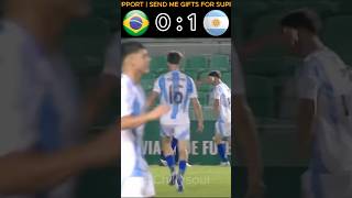 BRAZIL U15 vs ARGENTINA U15 trending football shorts [upl. by Milburt]