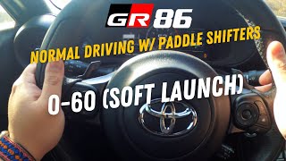 22 Toyota GR86 6AT 060 Normal Driving with Paddle Shifters [upl. by Eetse]