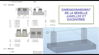 TUT0ROBOT STRUCTURAL ANALYSIS 2021 ETUDE DUNE SEMELLE JUMELEE ET EXCENTRÉE [upl. by Nic]