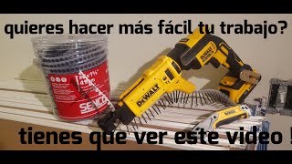 atornillador para tablarocadurlockpaneles de yeso DeWALT DCF620D2 Y aditamento DCF6201 [upl. by Marnia]