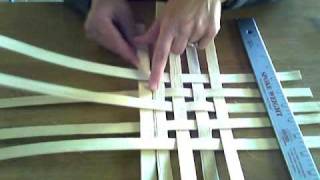 Basket Weaving Video 3 Weave a basic square or rectangular basket base [upl. by Aicinoid]