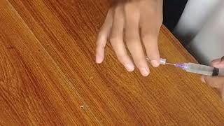 How To Give Injection in Cannula Easily at Home injection cannula medicalstudent [upl. by Hadden]