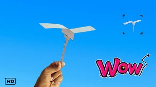 100Real Working Paper Helicopter  How to Make Paper Helicopter  Easy Paper Flying Spinner [upl. by Pillow]