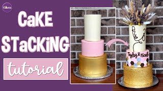 Cake Stacking  The Basics Of Cake Decorating [upl. by Joanie201]